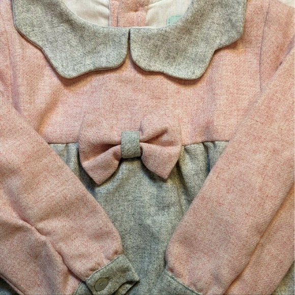os estorninhos pink & grey Long-sleeved Romper OS EUC - Picture 3 of 11